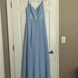 Baby blue bridesmaid dress